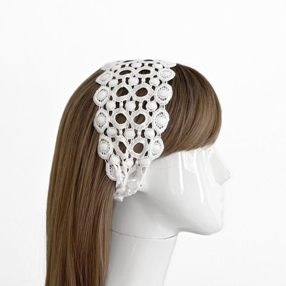 Elegant White Crochet Headband
